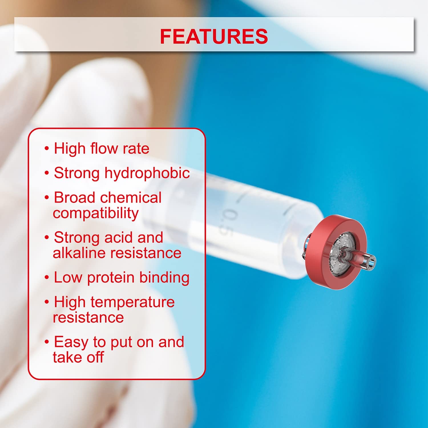 10 Filtri Per Siringa PTFE 0,22 µm 25 Mm - Per Laboratorio, Non Sterili - Foto 13