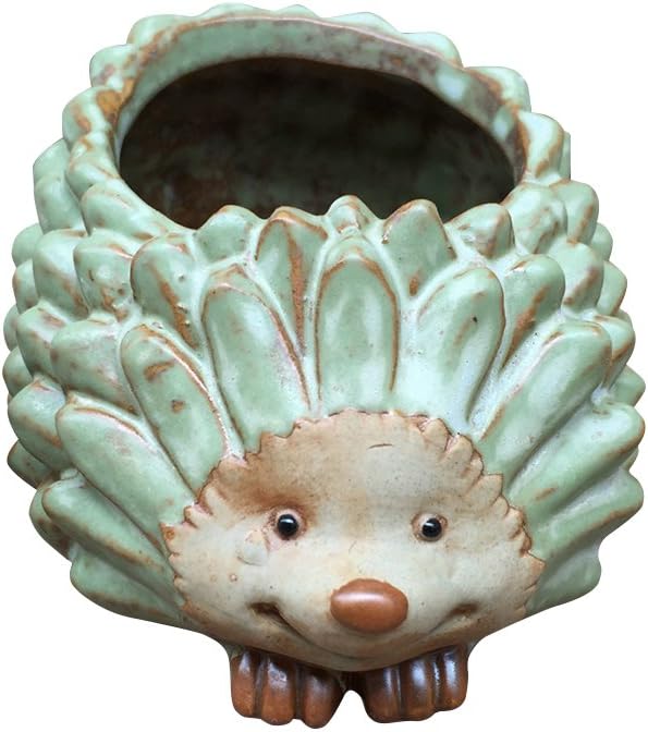 VORCOOL Animal Shaped Cartoon Flower Pot Cute Hedgehog Vase Pot Home Decoration for Succulent Plants