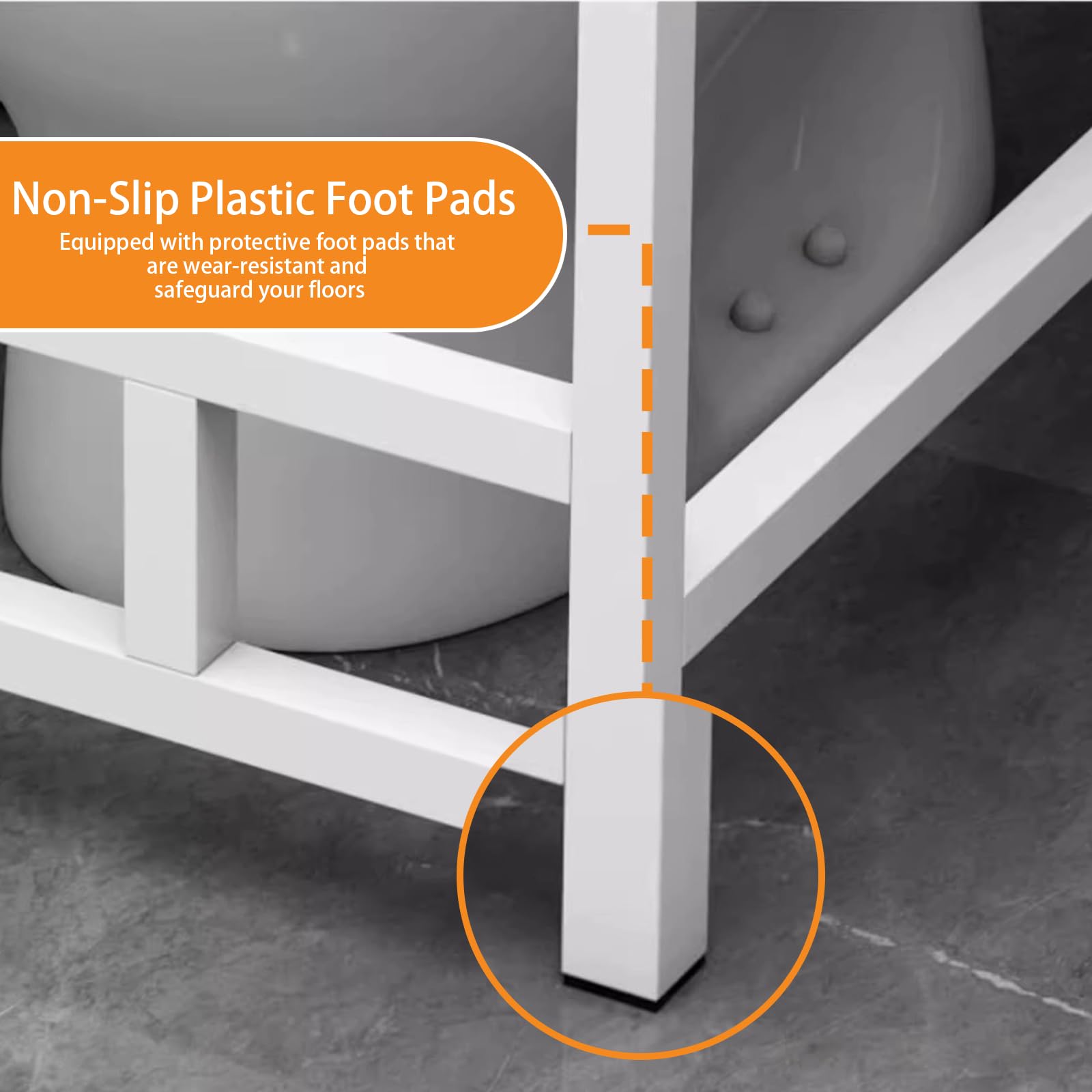 Telaio Adattatore per WC alla Turca con Poggiapiedi Rinforzato Design Ergonomico e Curvo Dotato di Cuscinetti Antiscivolo Specificamente Progettato per gli Anziani white