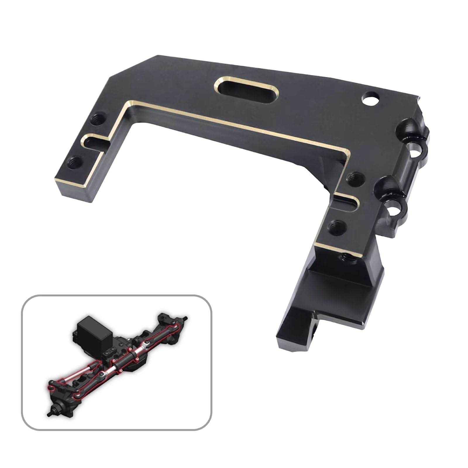 Per Vanquish H10 1/10 82g Supporto Servo In Ottone RC Crawler Car Ottica Sostituisci Parte In Plastica Originale Parti Aggiornamento Accessori Giocattoli Rc