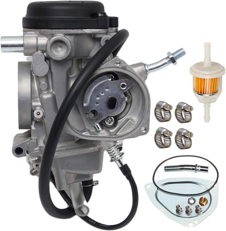 YFM400 Carburetor Carb Kit Compatible with Yamaha Big Bear wolverine Kodiak Grizzly 400 YFM 400 YFM400 2000 2001 2002 2003 2004 2005 2006 ATV With Air Fiter Fuel Filter, By Liyyoo