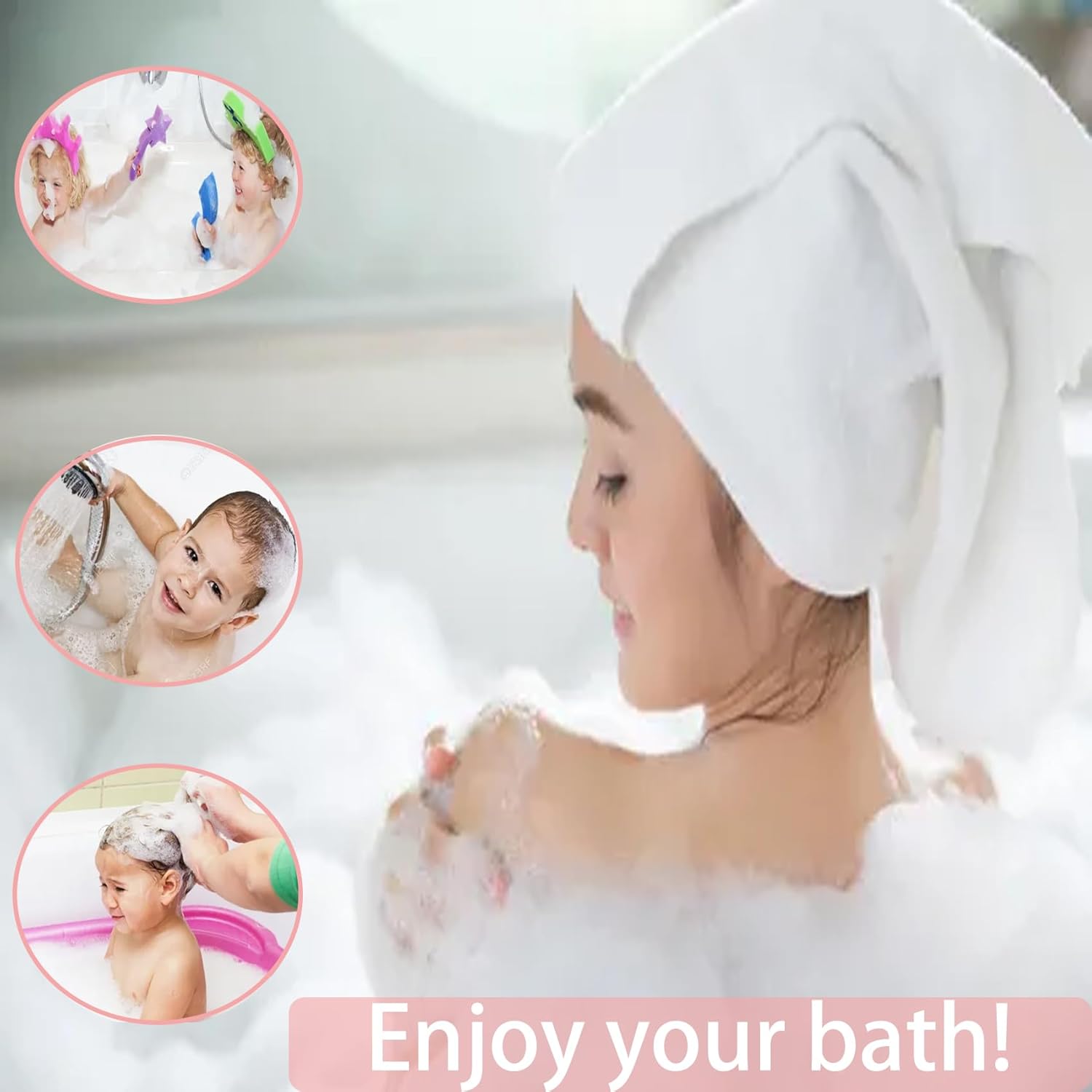 Loofah Bath Sponge Body Scrubber Shower Sponge Exfoliating Mesh Pouf Shower Ball Bath Sponges for Women and Men Bathing Accessories - Set of 2 - Image 3