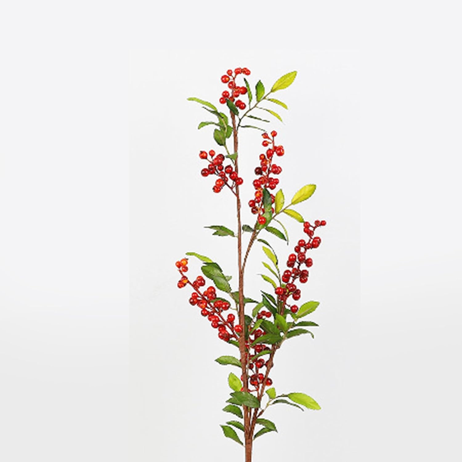 Artificial Fruit Tree Branches, Simulated Fruit Flower Stem Handmade Bouquet Lifelike Faux Fruit Bouquet Stems Flower Arrangement Decor for Home Party Decor Photography Props (Red)(Red)