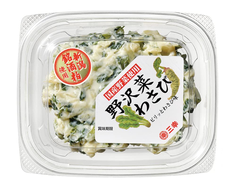 Amazon.co.jp: [冷蔵]三幸 野沢菜わさび 100g 1個 : 食品・飲料・お酒