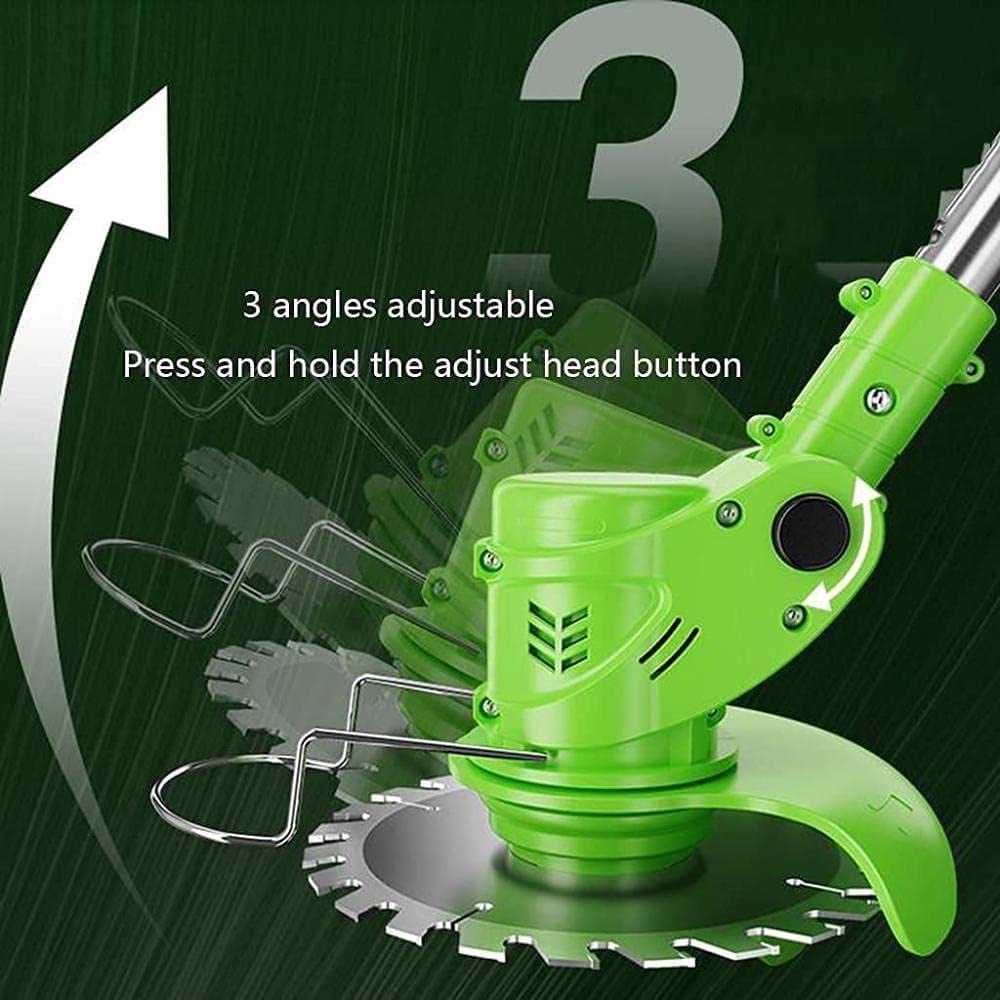 Tagliaerba a Batteria per Piccoli Giardini, tagliaerba per Uso Domestico, tagliaerba Ricaricabile - 1600 W - per Tagliare l'erba/diserbare/cespugli - Sostituisce Facilmente Il diserbo Manuale - 3