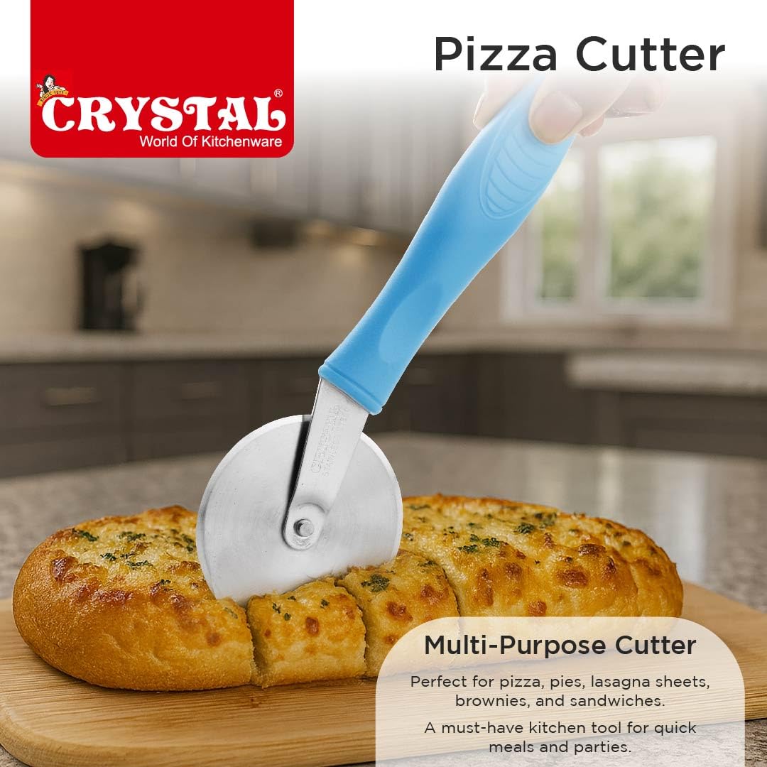 Crystal - MKA069 Stainless Steel Pizza Cutter, Multicolour 3