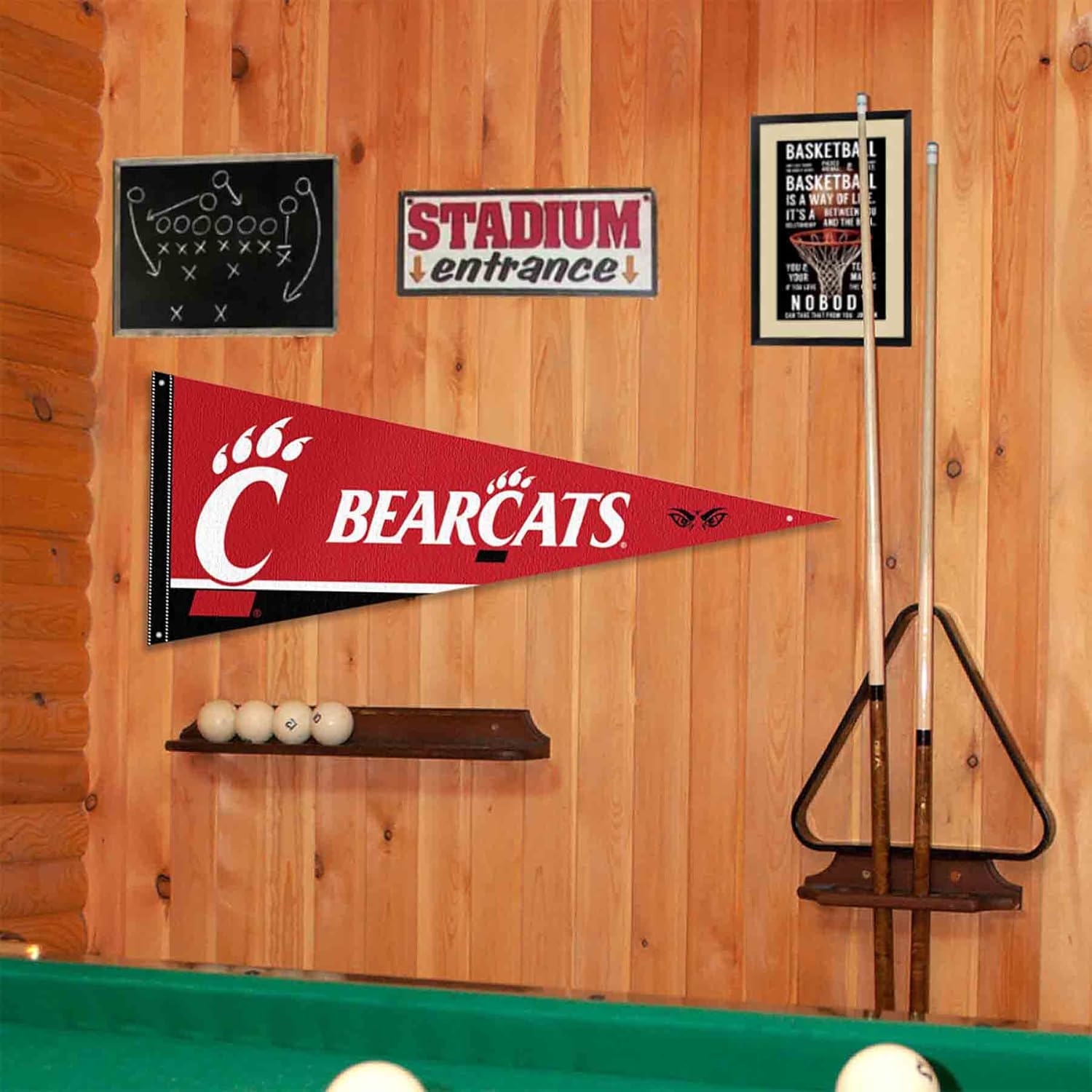 College Flags & Banners Co. Cincinnati Bearcats Pennant Flag and Wall Tack Mount Pads - Image 4