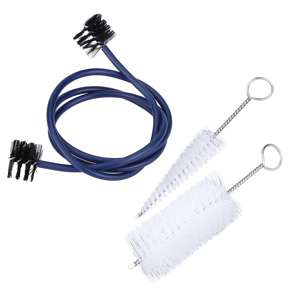 Kit Limpieza Para Trompeta - 3 Cepillos (boquilla, Tubos Cortos/largos), Mango Metálico