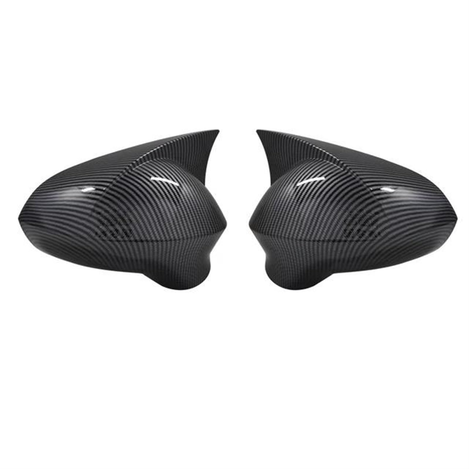 Side Mirror Caps for Seat for Ibiza for MK4 6J 2008 2009 2010-2017 Rearview Side Mirror Cover Wing Cap Exterior Door Case Trim Sticker(Carbon)