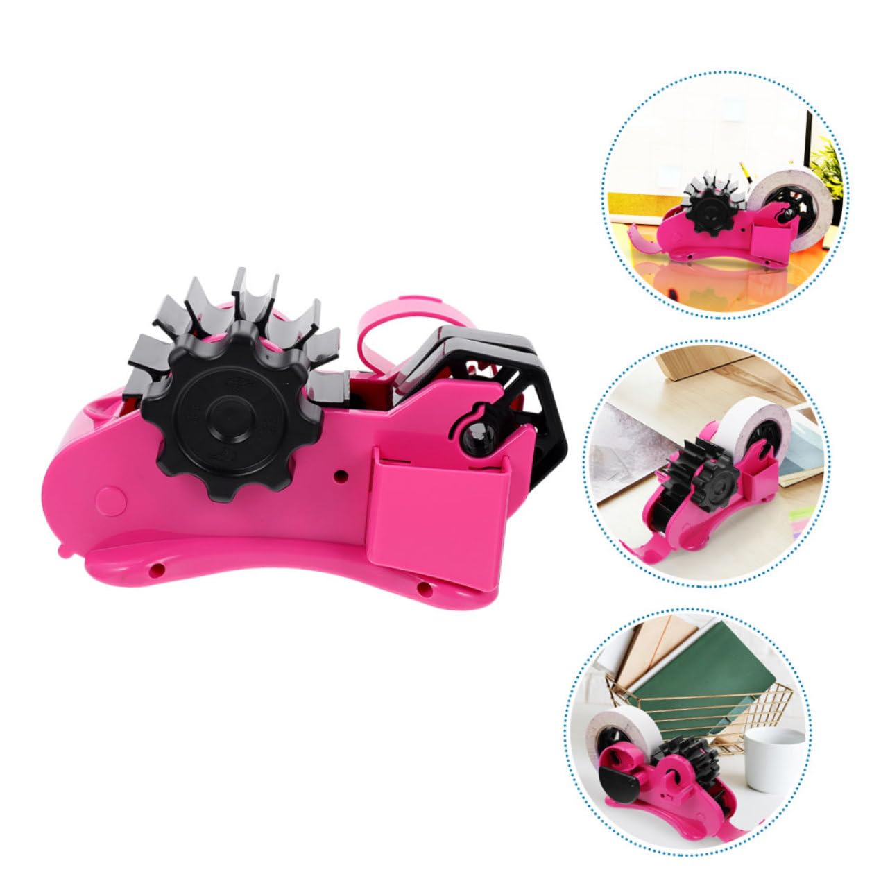 2 Stück Bandschneider Automatisch Haken Aufkleber Schlüssel Zange Draht Multifunktionswerkzeug Kunststoffbandhalter Mehrrollen-klebebandspender Bandvorräte Rostfreier Stahl Rosa