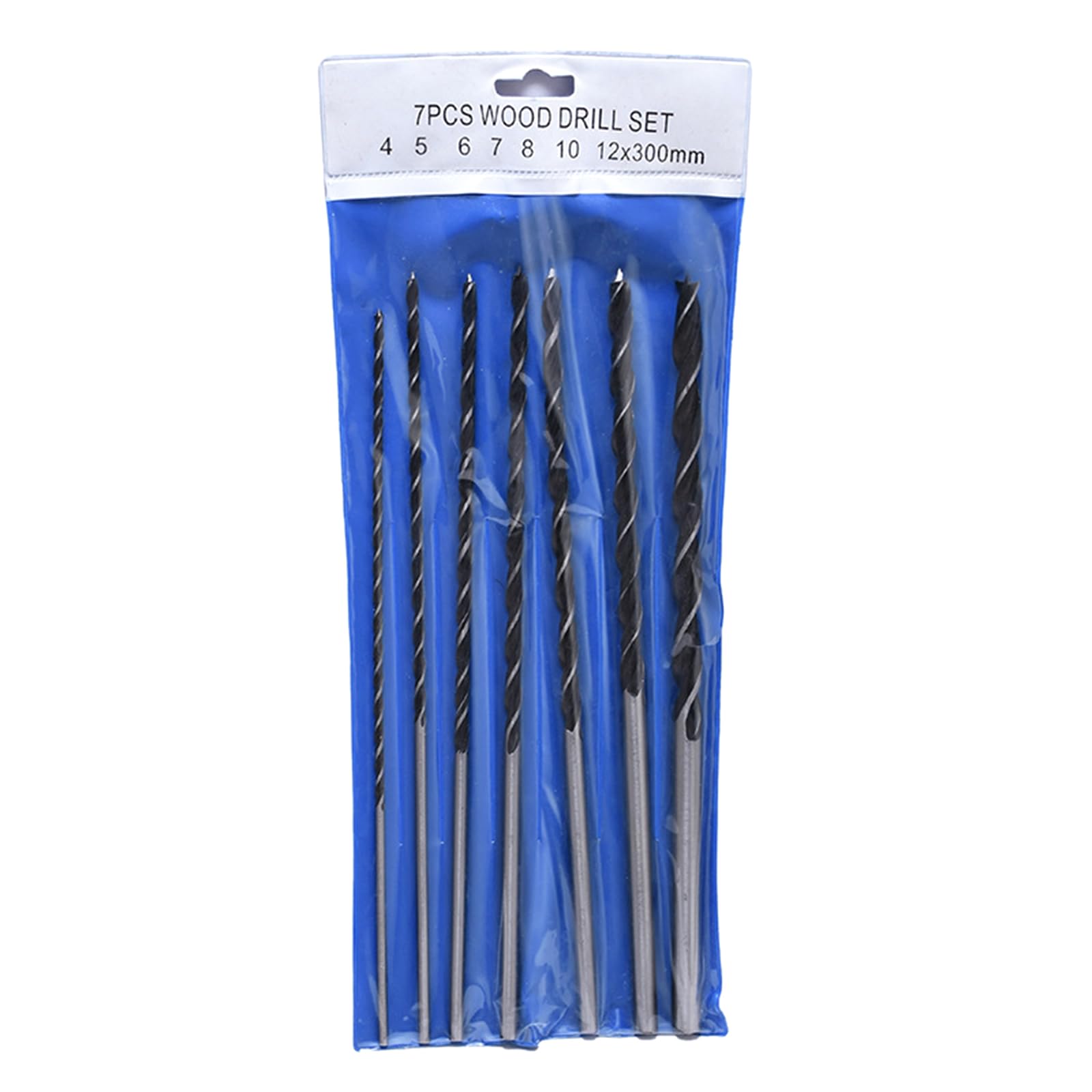 Tsophreniq 7Pc Extended 300Mm Woodworking Drill Bit Set High Carbon Steel Bit For Deeply Hole Drilling In Hardwood Plywood Beams Long Wood Drill Bits For Hardwood
