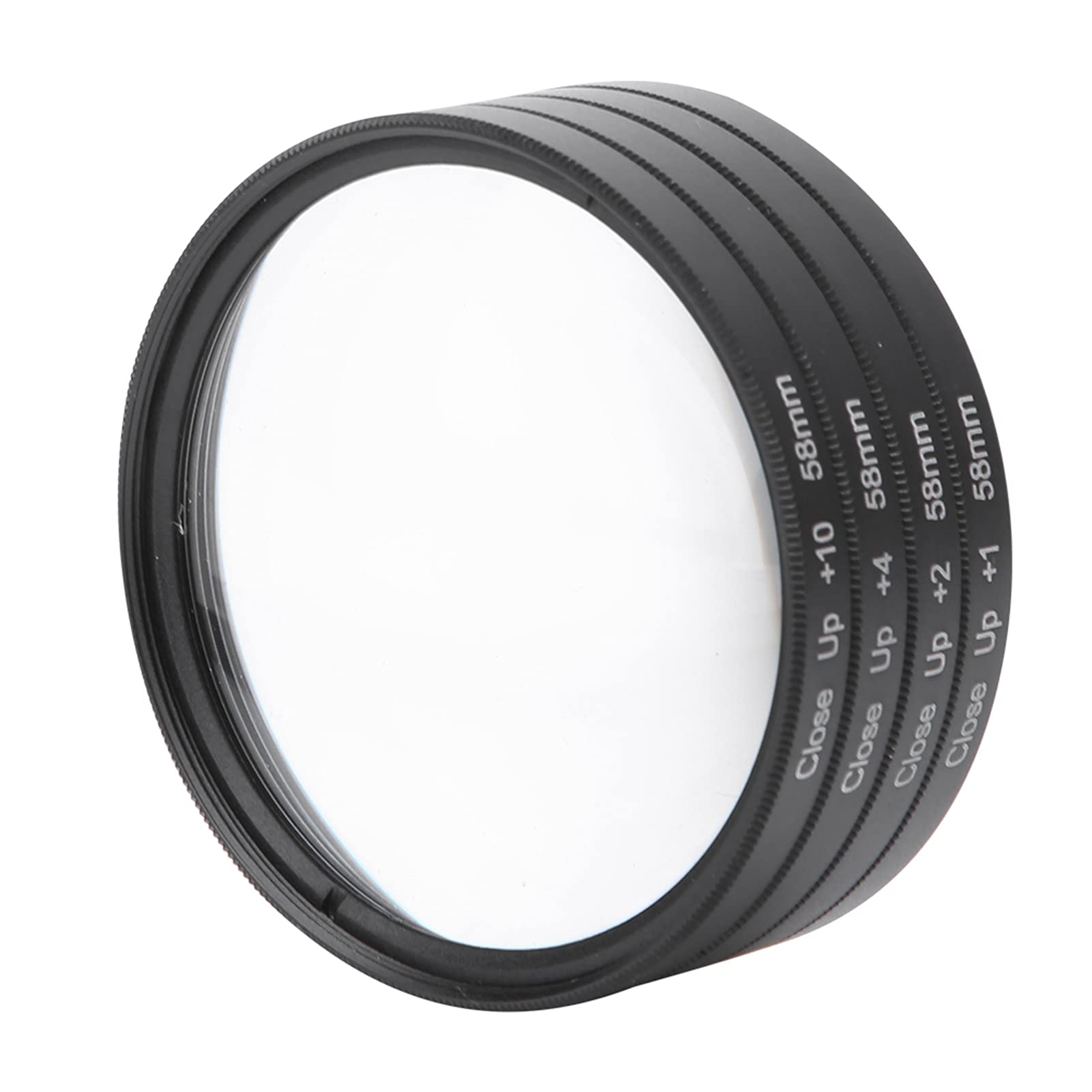Zestaw Filtrów do Makrofotografii, Szkło Optyczne do Makrofotografii +1 +2 +4 +10 Zestaw Filtrów do Obiektywów 58mm, Akcesoria do Filtrów Makro do Aparatów Canon/Nikon/