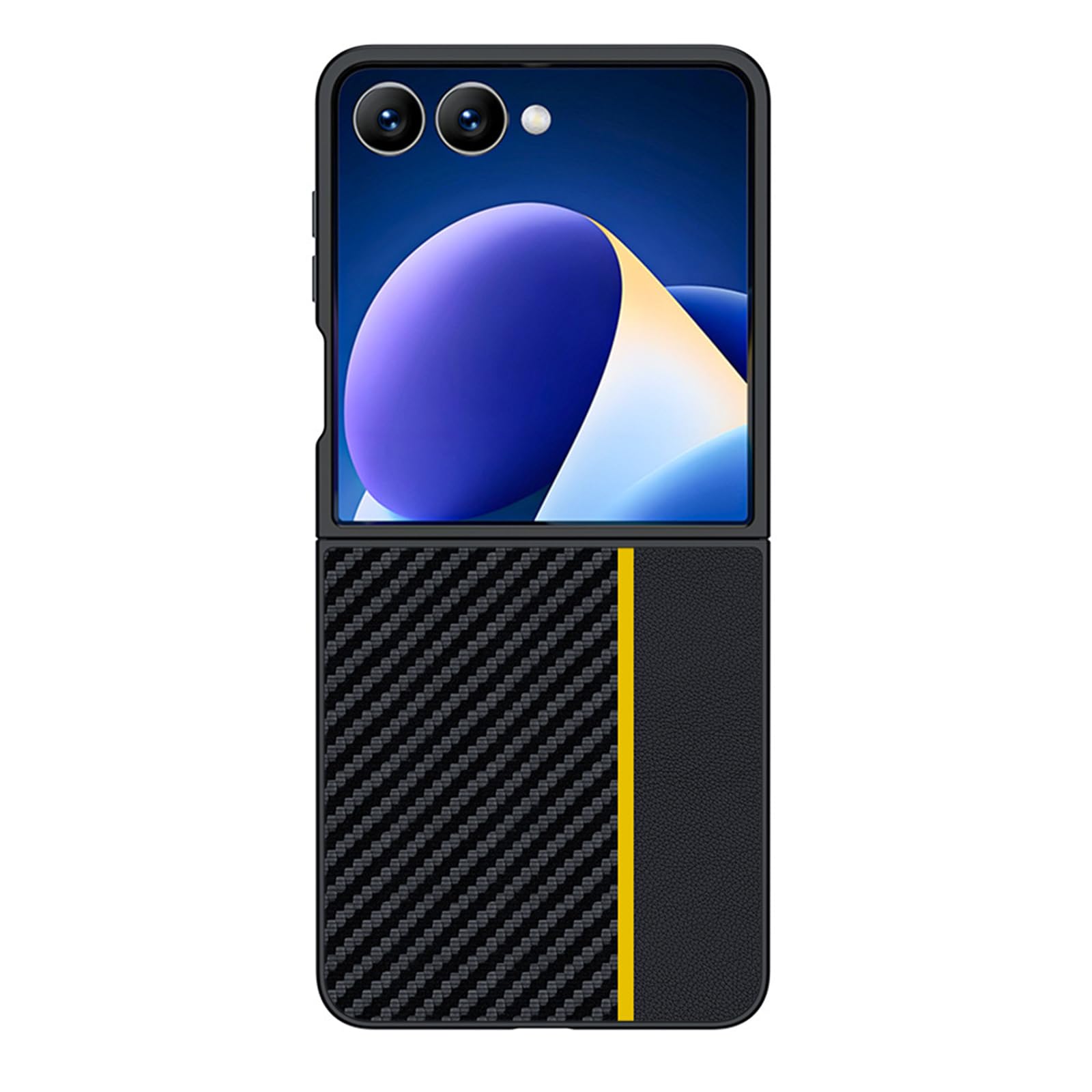 Cienkie etui do Samsung Galaxy Z Flip 8, wzór skóry z włókna węglowego