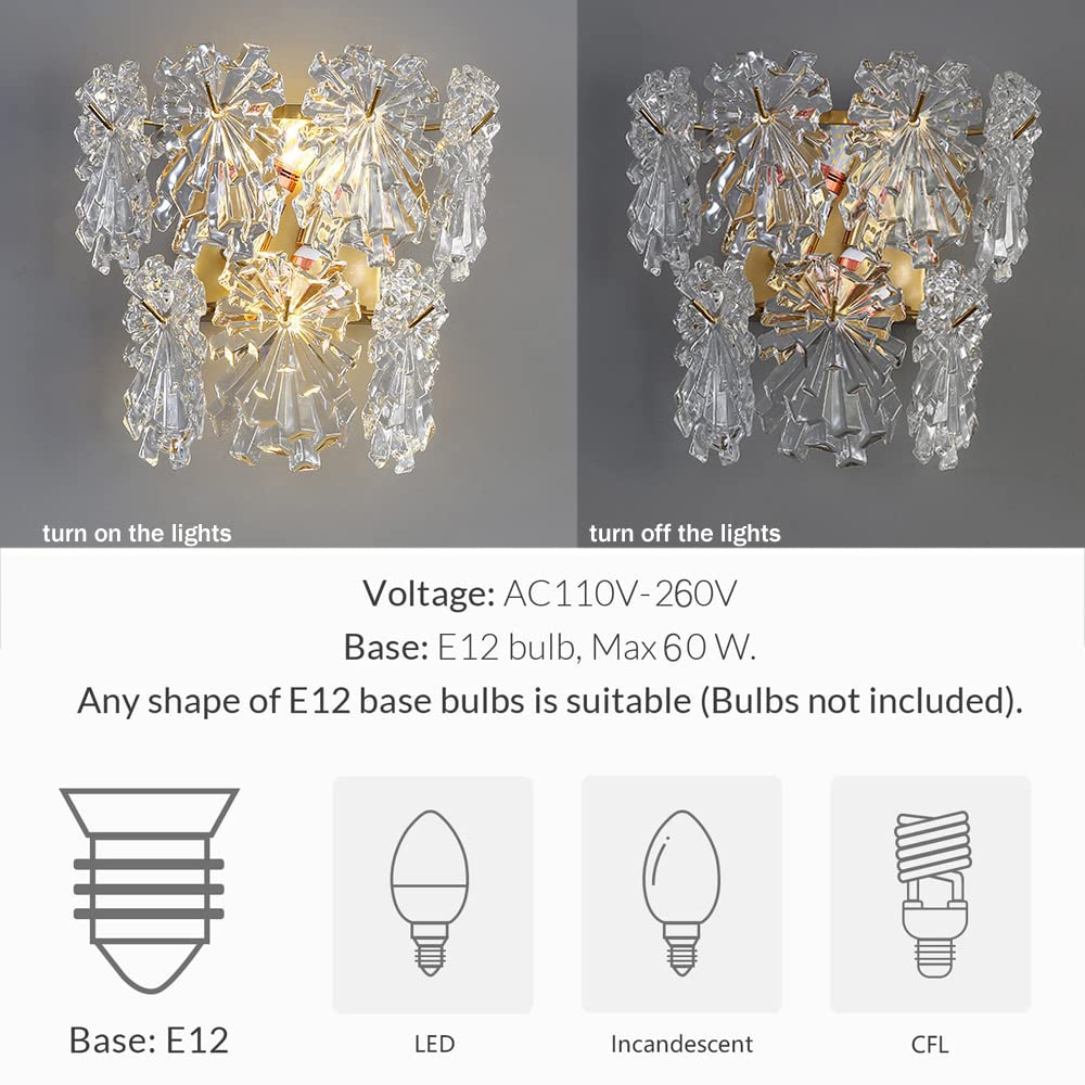 aplique, Aplique de pared contemporáneo cristal con forma copo nieve(B)