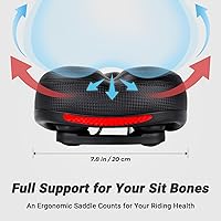 Vista 4 de TONBUX Comfortable Bike Seat for Men Women with Dual Shock Absorbers, Memory Foam Bicycle Seat with Waterproof Cover, Padded Bike Saddle for