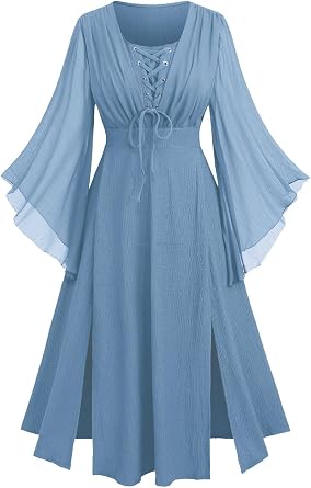 ROSE GAL Rosegal Plus Size Costumes Dress for Women Medieval Fairy Dress Mesh Halloween Costumes Dress Cosplay