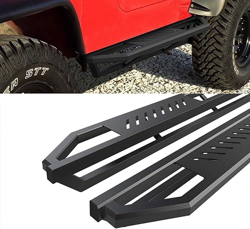 Miniatura 10 de HD Ridez Armadura de escalones de bolsillo compatible con Jeep Wrangler 1987-2006 (barras laterales laterales)