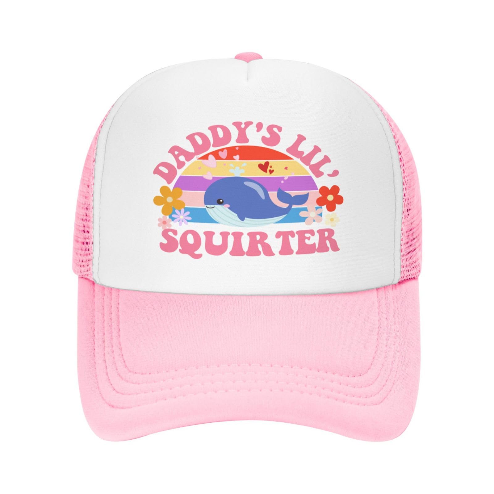 Aceprints Unisex Pink Daddy's Lil Squirter Funny Mesh Cap Trucker Hats