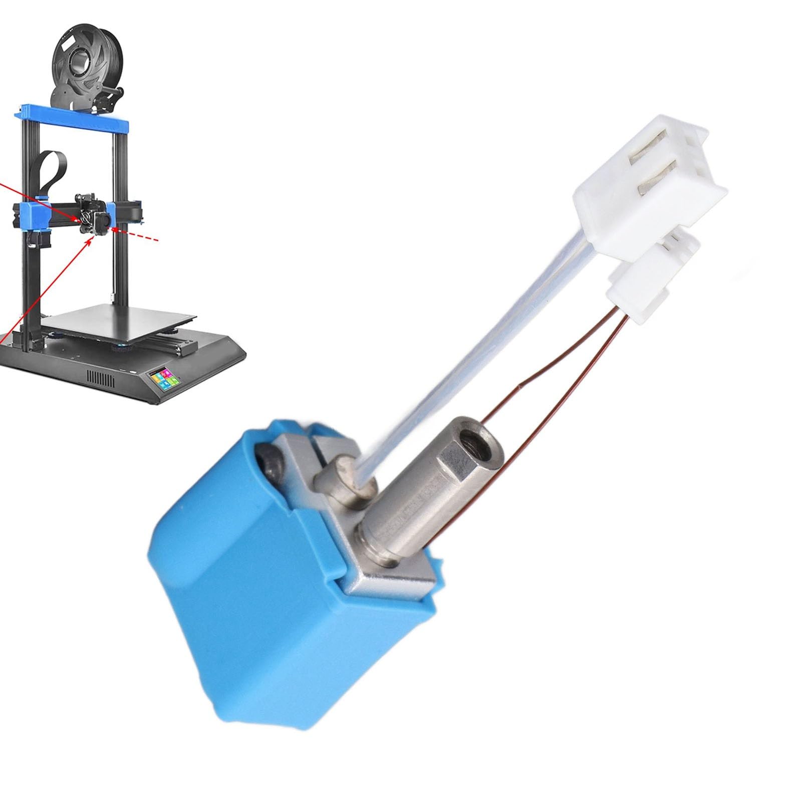 Drukarka 3D Hot End zestaw dysz wytłaczarka 24 V rura grzewcza termistor zamiennik do Sidewinder X1 X2