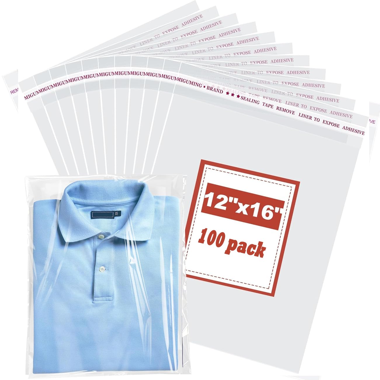 ATB-Foger 30x40cm Self-sealing Cellophane Display A3 Cello Bags 100 Packs OPP Display Sealable Bags for Cookies, Sweets, Envelopes, Gifts, Cards, Pictures