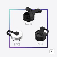 Vista 3 de IRON °FLASK - Botella deportiva de 14, 18, 22, 32, 40, 64 o 128 onzas, 3 tapas (boquilla), acero inoxidable aislado al vacío, doble pared moderna