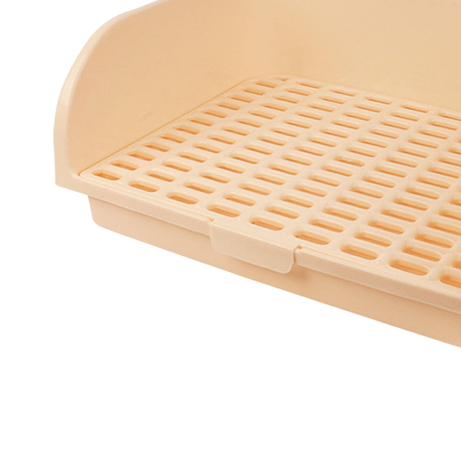 Fenteer Große Kaninchentoilette Haustiertoilette für erwachsenes Tier Erwachsene Hase Kaninchen Meerschweinchen Frettchen Katzentoilette Töpfchentrainer, Beige