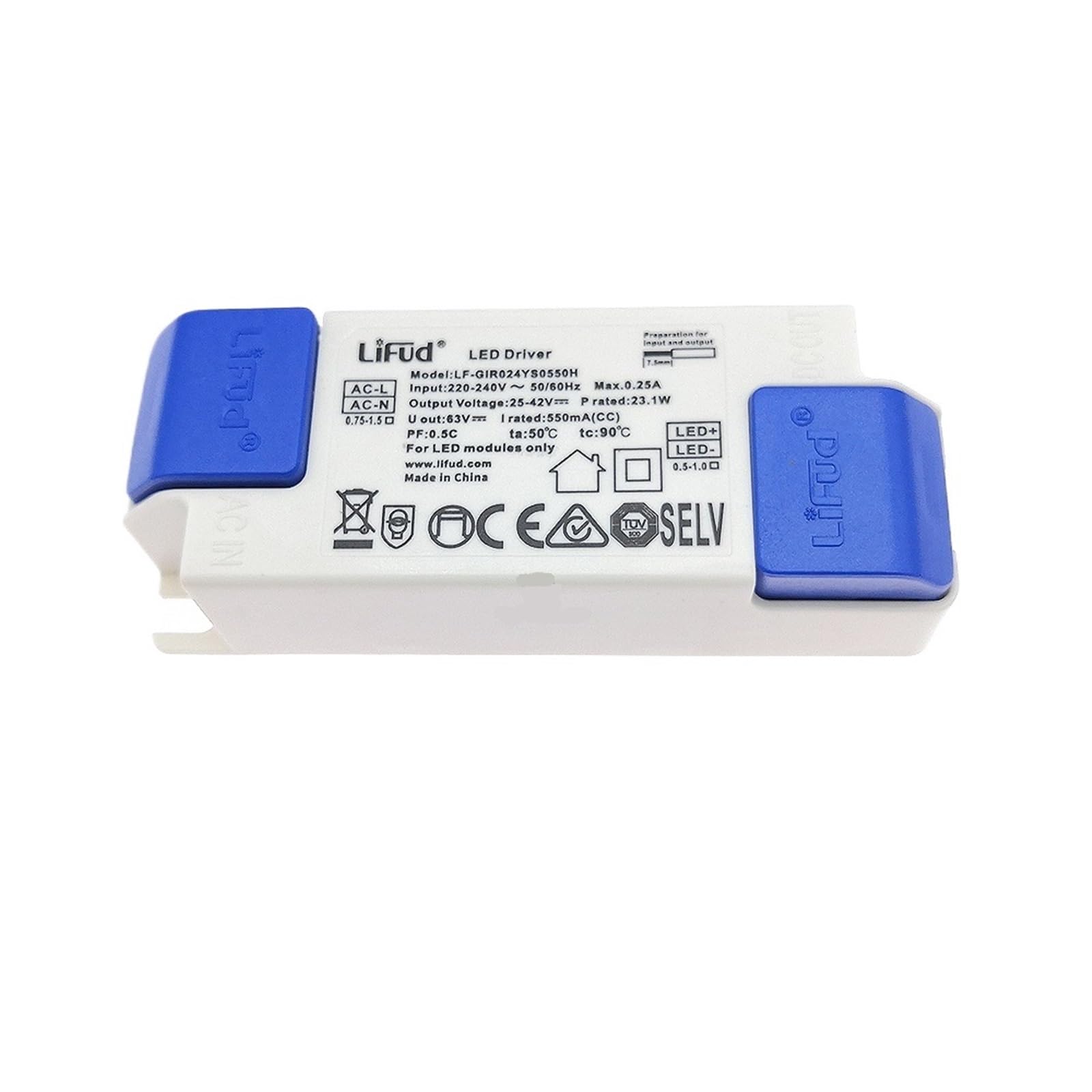 FCARUMIQP 1pcs LED Driver No Flicker LF-GIRxxxYS 25-42V 135mA 180mA 200mA 300mA 450mA 600mA Panel Light Power Supply(GIR024YS0550H)