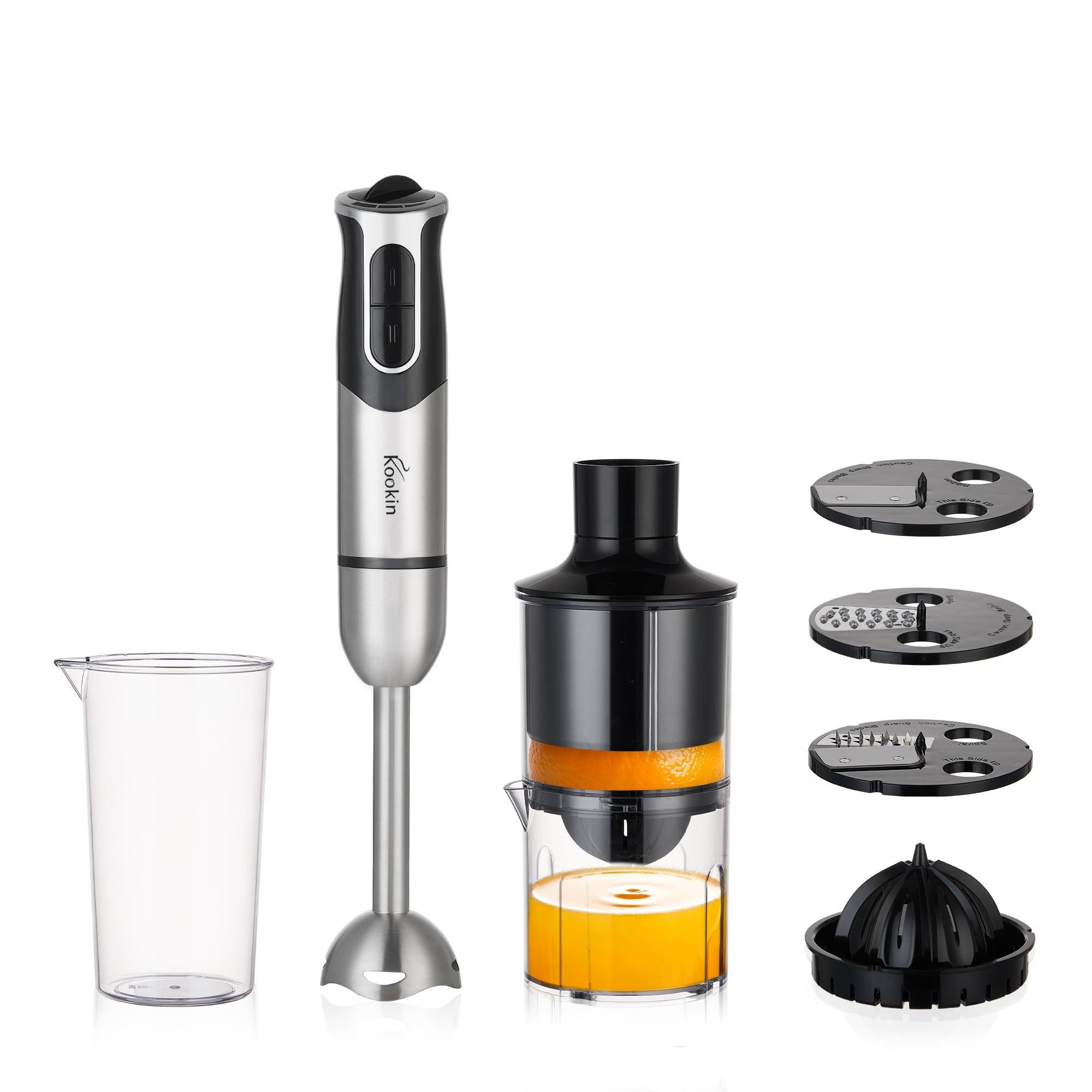 Mixer de Mão Portátil 8 Velocidades 800W Inox KOOKIN