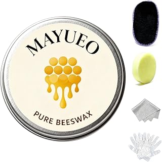 100ml-Beeswax Furniture Polish,Wood/Leather Conditioner + Polishing Tools– Natural Wood Polish with Sweet Orange Oil – Non-Toxic, Chemical-Free, Safe for Kids & Pets