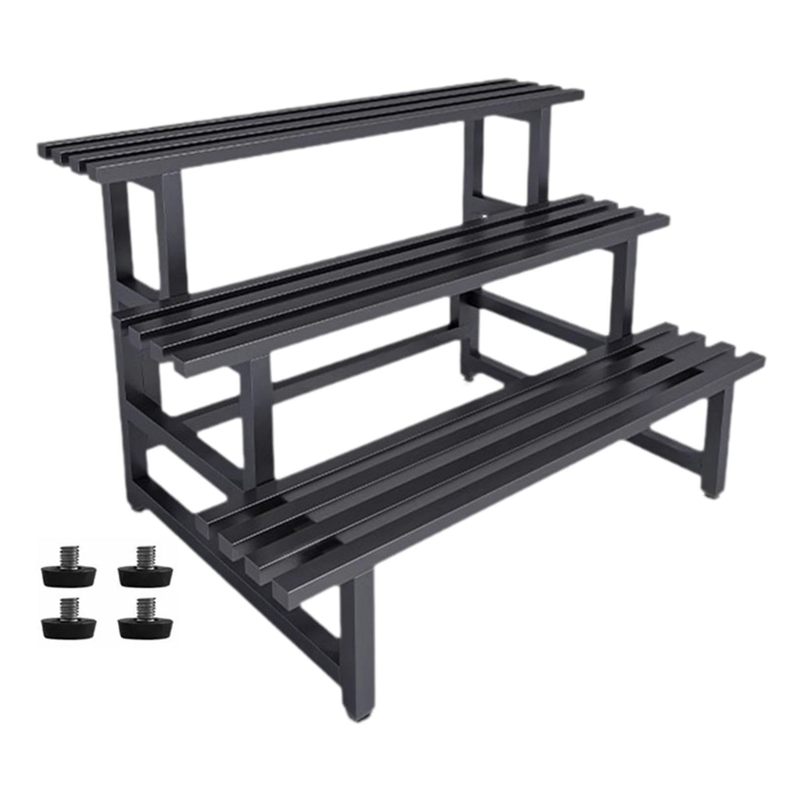 Support plantes intérieur métal et étagère à fleurs 3 niveaux stable - 8