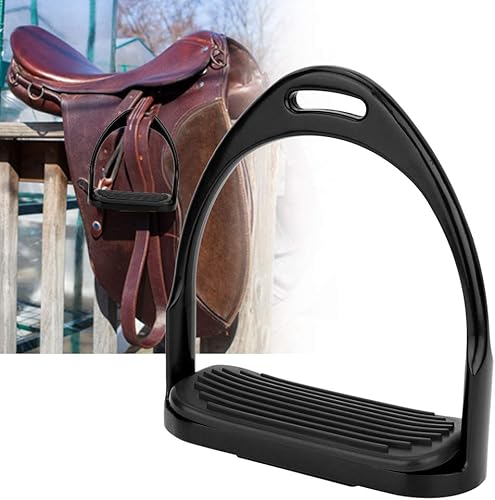Miniatura 6 de ViaGasaFamido 1 par de estribos para montar a caballo, estribos de seguridad de fundición de aluminio, estribos ecuestres antideslizantes para