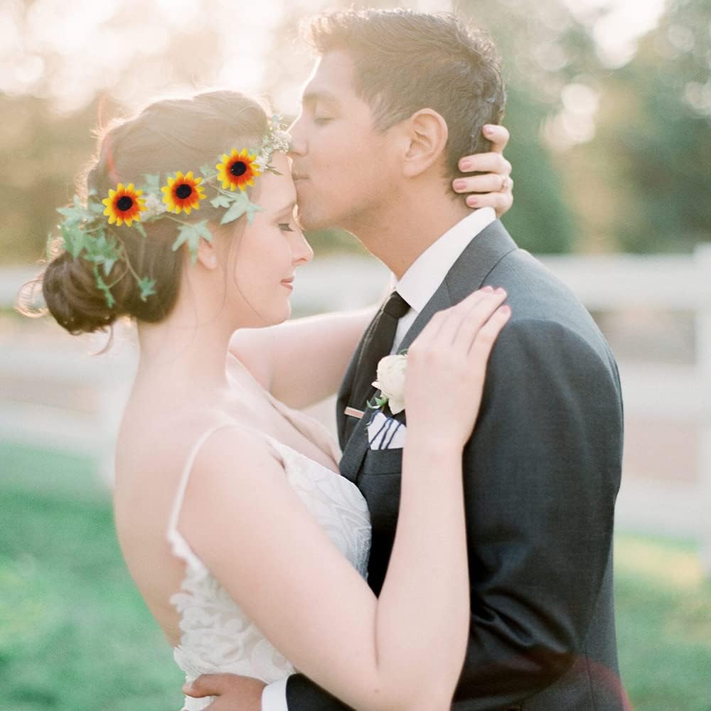TFSYLISA 100PCS Sunflower Heads,Mini Silk Artificial Fake Sunflowers Heads,Yellow Small Silk Sun Flowers Bulk for DIY Wedding Home Kitchen Autumn Party Decor - Image 4