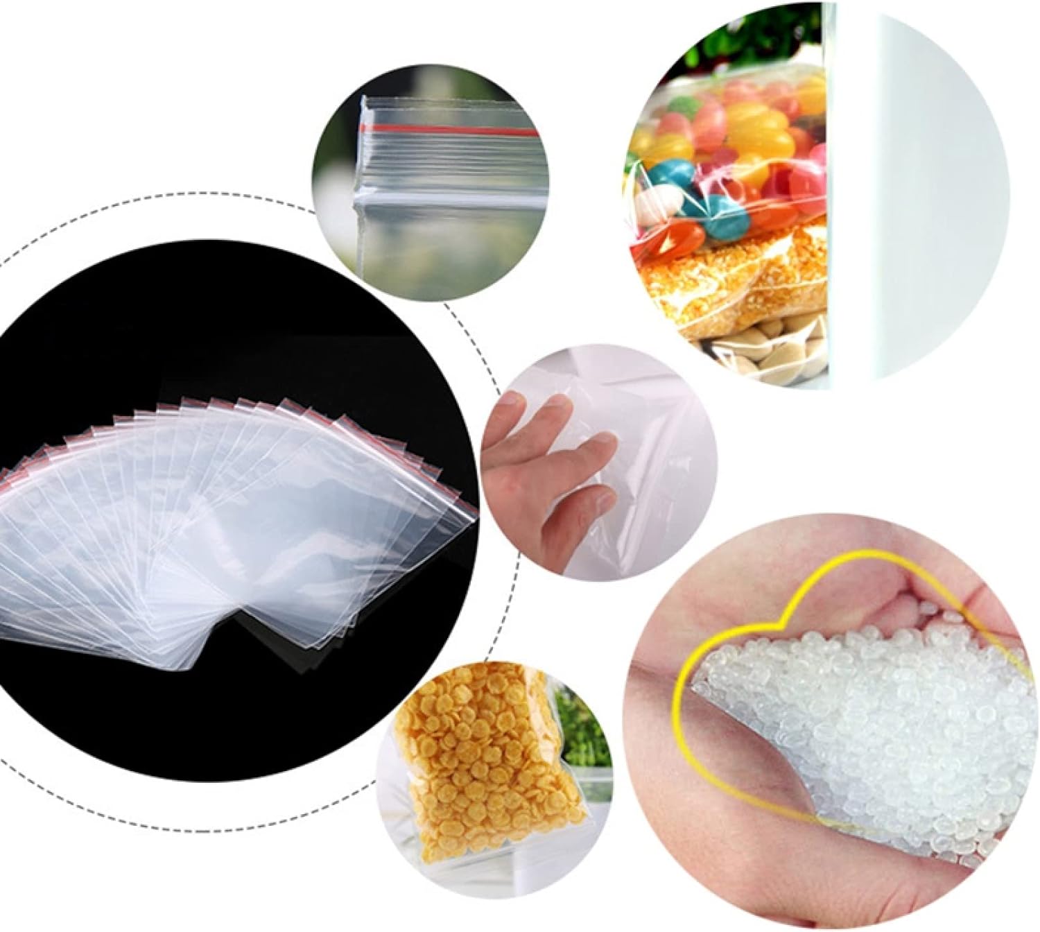 Food Storage Bag Reusable Zip Lock Bags For Diamond Painting Diamond Mosaic Jewelry Stone Storage Bag 1000pcs