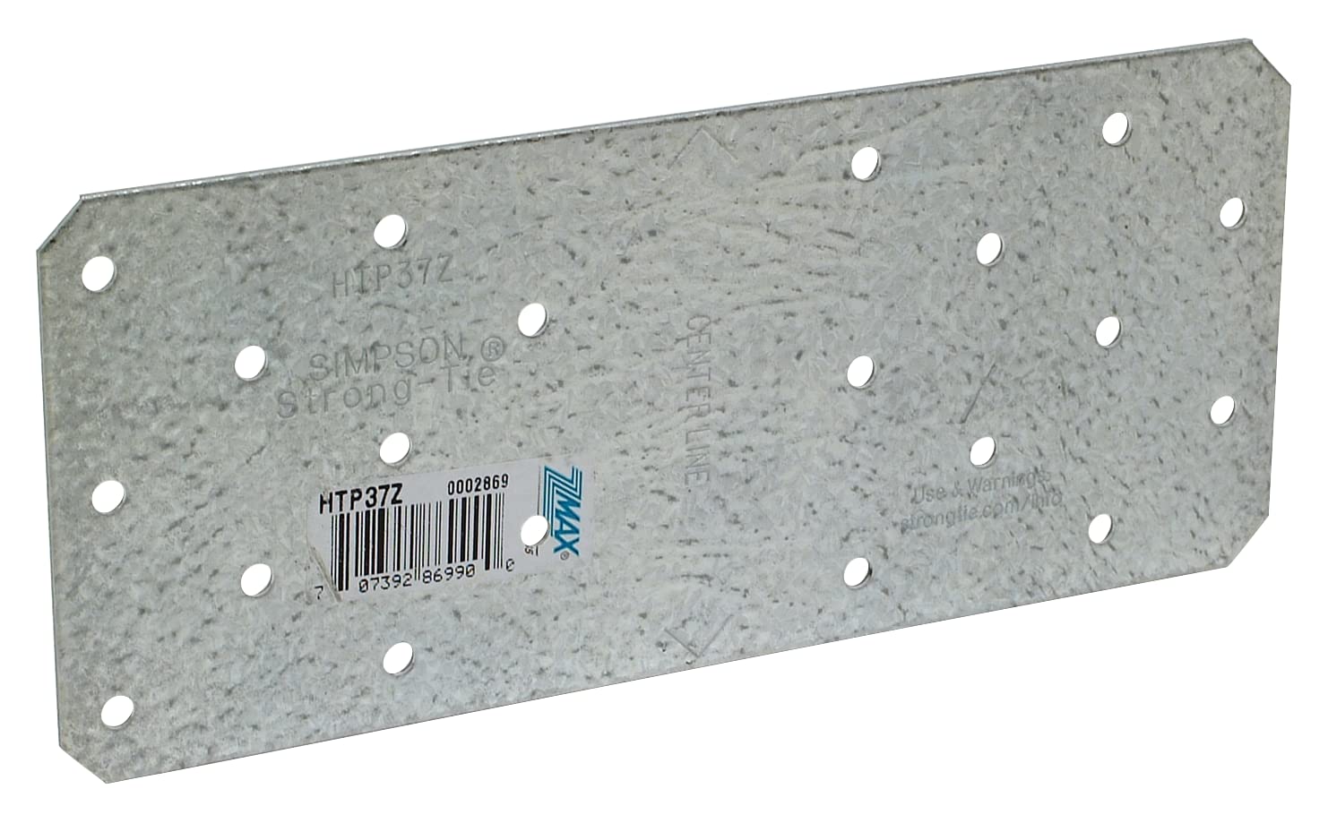 Simpson Strong Tie Htp37z plaque de renfort anti-déformation pour structure bois extérieure