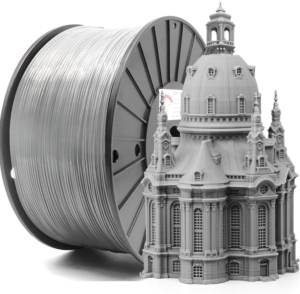 Image of RepRapper Grey PLA Filament 1.75mm (±0.03mm), 6.6lb(3kg) Large Spool | Premium Easy-to-Print PLA Material, Smooth & Reliable Printing, Excellent Compatibility with Most FDM 3D Printers