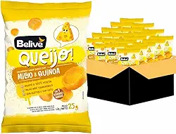 Caixa de Salgadinhos Kids sabor Queijo Sem Glúten Sem Leite Belive - 20 unidades de 25g