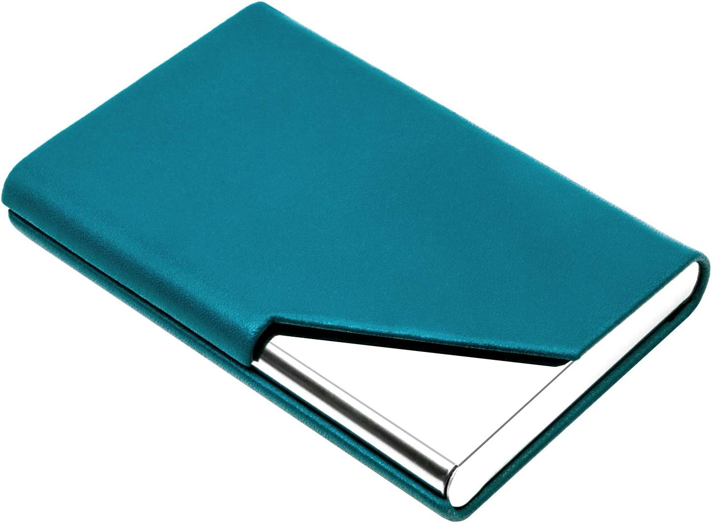 Business Name Card Holder Luxury Leather & Stainless Steel Multi Card