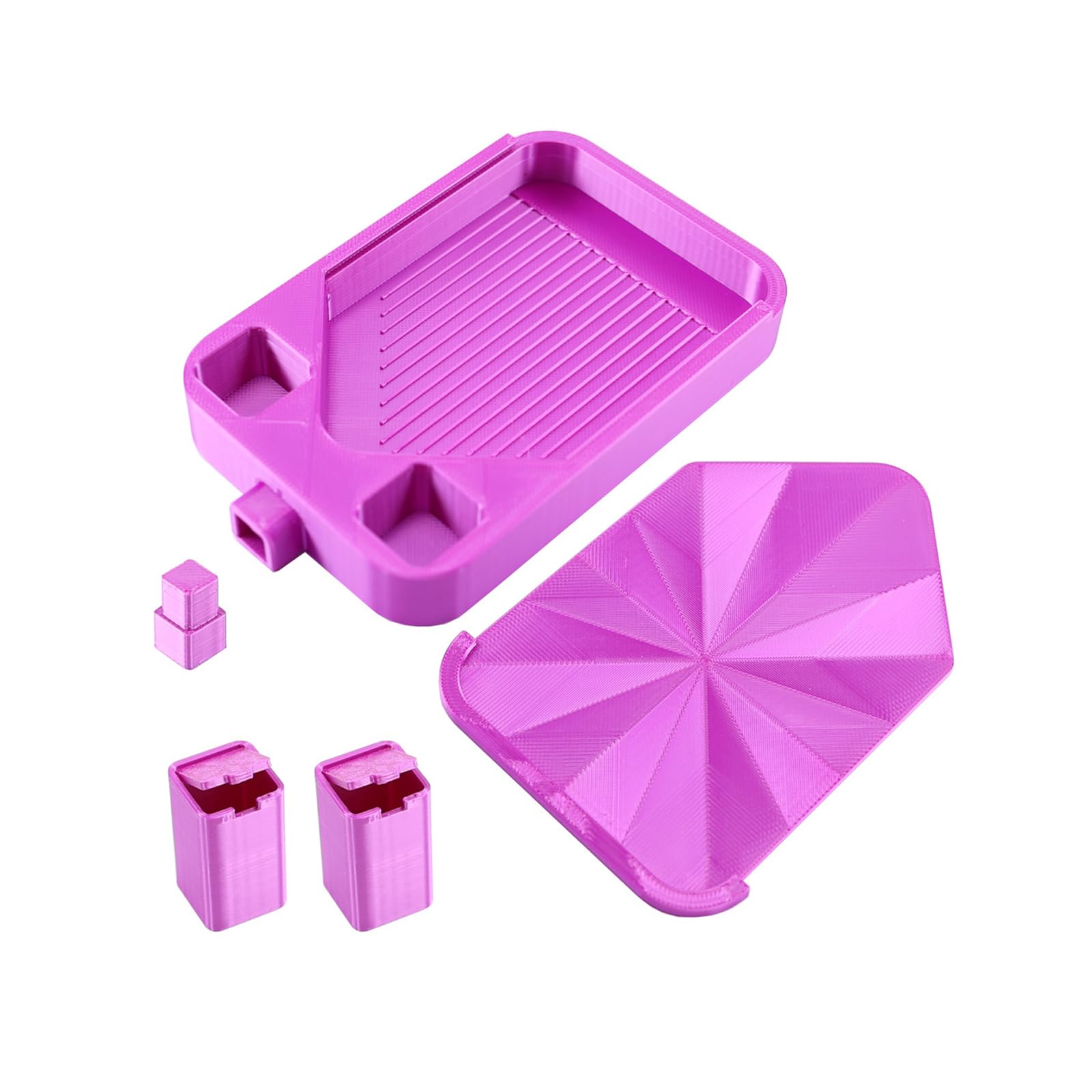 Tsophreniq Beads Painting Organizers Tray with Lid Small Garbage Can Easy Cleanups Portable Builds Beads Art Tray