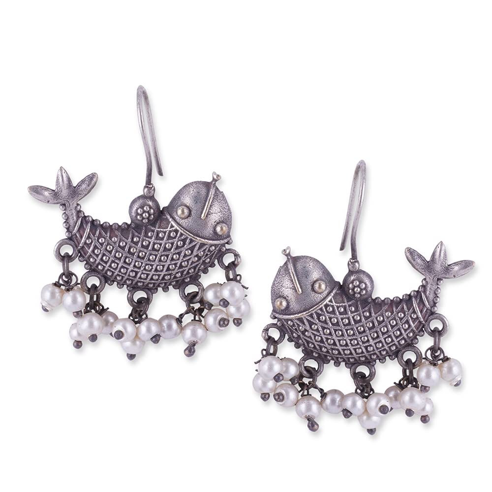 See full amazon price history chart for Binni s Wardrobe Silver-Toned Oxidised Contemporary Drop Earrings (Fish Shape), Brass, Artificial Beads - Womens Binni s Wardrobe Silver-Toned Oxidised Contemporary Drop Earrings (Fish Shape), Brass, Artificial Beads - Womens (B0C5DWW1TQ) Amazon Price History, Amazon Price Tracker