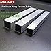 Rectangular Tube, Industry 6063 Aluminum Alloy Square Tube Multiple Sizes 500mm For Door And Window Frames(20x20x1mm)