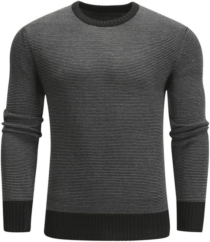 Gerrit メンズセーター秋中年カジュアルジャケットラウンドカラーボトムセーター (Color : A, Size : L cod