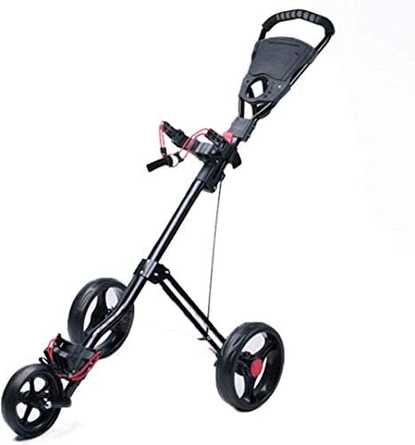 Foldable Golf Trolley 3 Wheel Golf Push Cart Golf Cart Swivel Foldable Push Pull Cart One Second to Open and Close