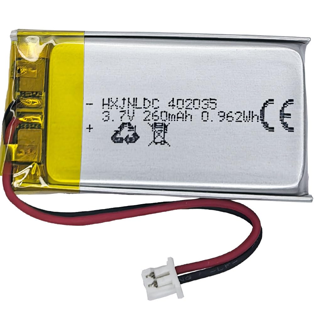 DC 3.7V 260mAh 402035充電可能リチウムポリマー電池for DIY 3.7-5 V電子製品、内蔵2線電池を交換する