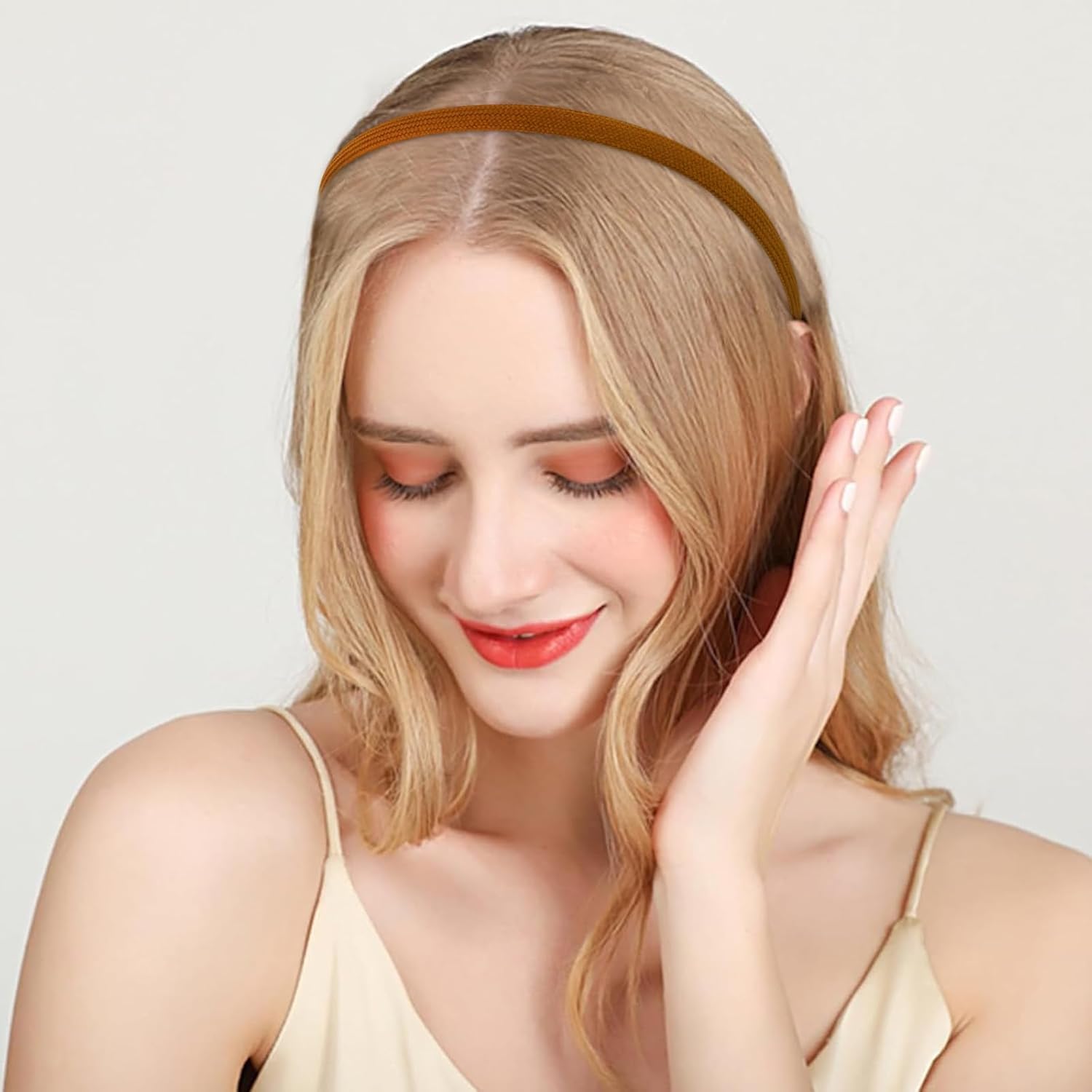 Cerchietto Capelli Donna, 6pcs Antiscivolo Cerchietto per Capelli, Cerchietti Semplici Fasce per Capelli, Cerchietto Moda Donna, Fasce per Capelli Vintage, per Donne e Ragazze