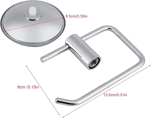 Miniatura 4 de Soporte de papel higiénico, con ventosa para montaje en pared, dispensador de rollos de papel de acero inoxidable para baño y cocina