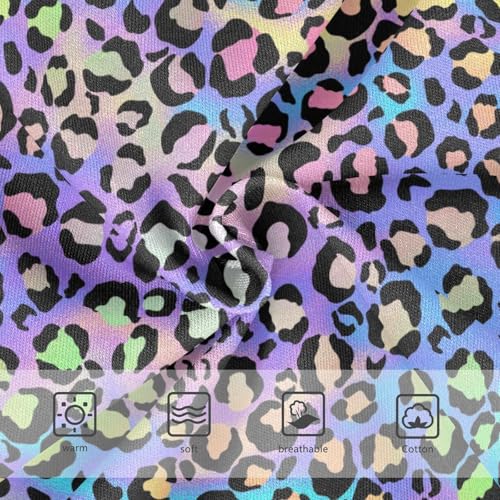 Wusikd Leopard Cheetah Girls' Underwear Cotton Rainbow Girls Briefs Soft Toddler Underwear 5T3