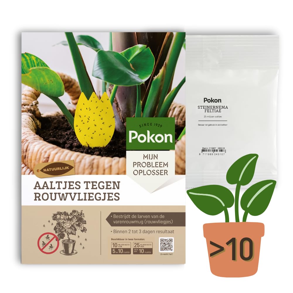Pokon Nematoden gegen Trauermücken + Gelbtafeln - Komplettset zur Bekämpfung - Für mehr als 10 Pflanzen & 15 Bio Fangbilder - Gegen Larven & Fliegen