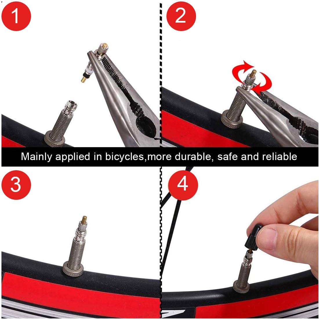 30 Pezzi Valvola Nucleo Valvole Presta Valvole Universale Nucleo Valvola Pneumatico per Tubeless Road Bike, Valvola della Bicicletta, Nucleo Valvola Per Pneumatici Valvola Tubeless Mtb