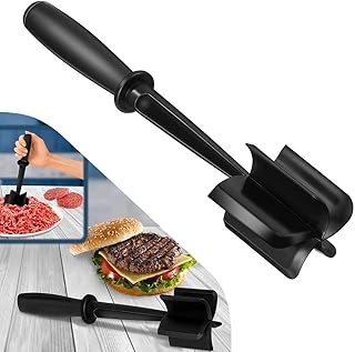 Meat Chopper for Hamburger, Professional Heat Resistant Masher Smasher Kitchen Tool for Turkey Ground Beef, Multipurpose Chopper Mincers Gadgets for Potato Fruits Vegetable (Black, 1PCS)