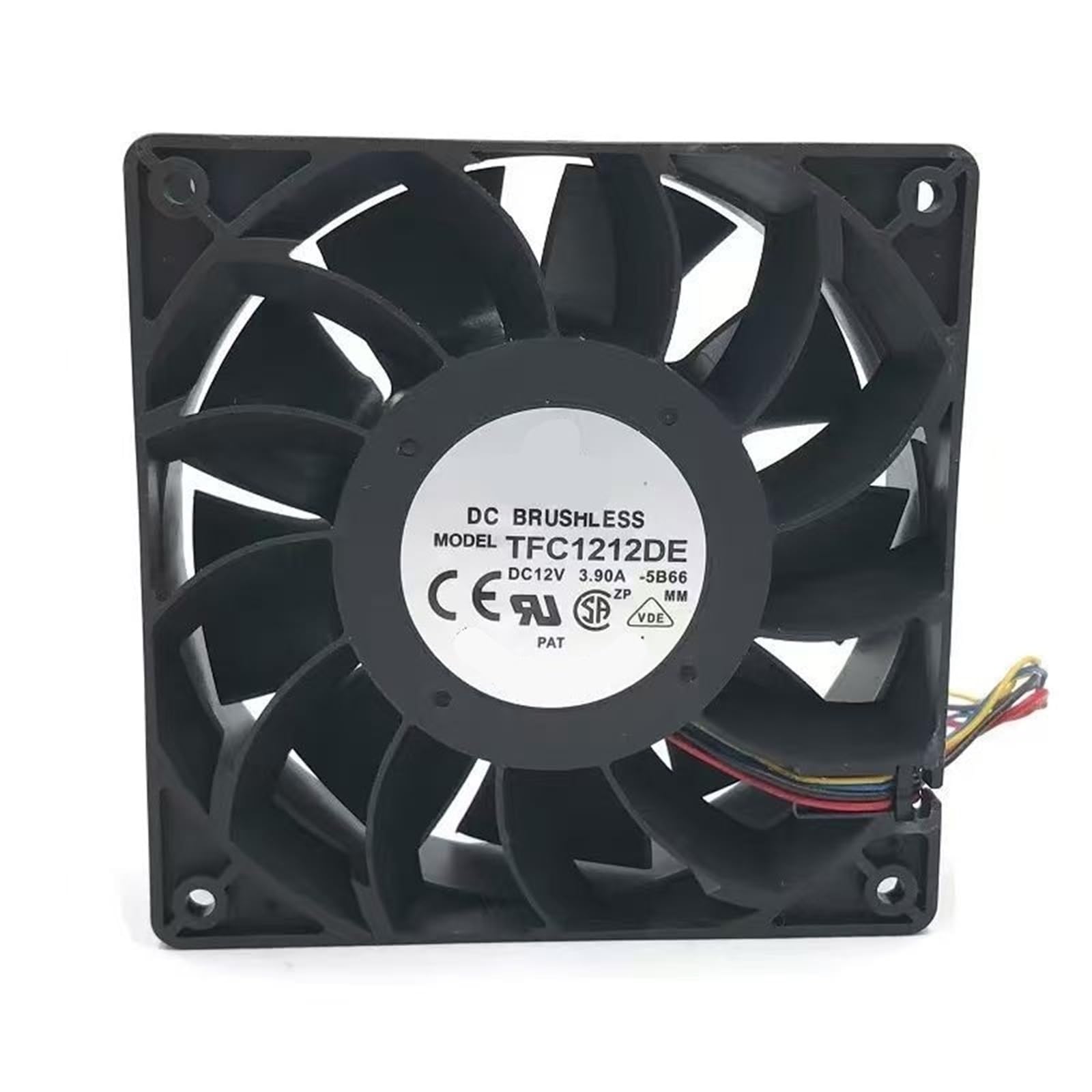 ANERTQUIH 120mm high-speed fan, suitable for Delta Fan TFC1212DE 12038 12V 3.9A PWM | Special miner cooler with 250 cubic feet per minute capacity, 5500 revolutions per, dual ball bearings